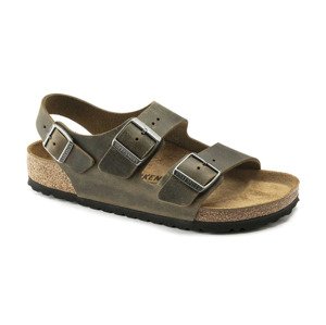 Birkenstock Milano BS Fhaded Khaki Narrow Fit-7 hnedé 1019454-7