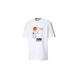 Puma x Peanuts Man´s Tee-M biele 530616-02-M