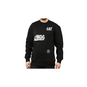 Caterpillar Fashion Roundneck Hoodie M čierne 2910527-BLK-M