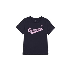 Converse Script Logo Leopard Infill Classic Tee L čierne 10022344-A02-L