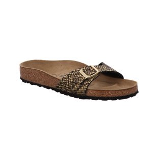 Birkenstock Madrid Shiny Python Black Regular Fit svetlohnedé 1018456