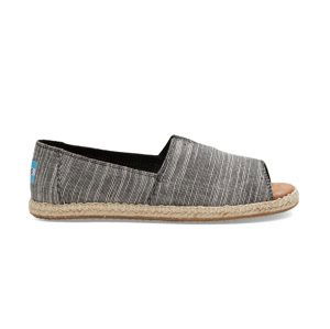 Toms Alpargata Open Toe Black Microstripe 3.5 čierne 10009840-3.5