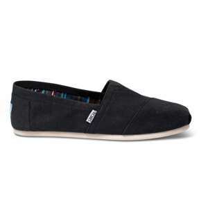 Toms Black Canvas Alpargatas-10UK šedé 10000862-10UK