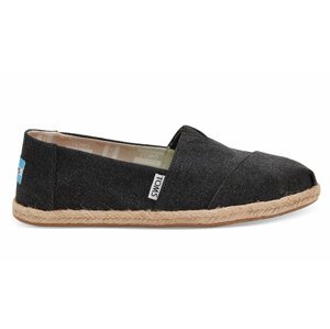 Toms Black Washed Canvas Alpargata-5 čierne 10009751-5