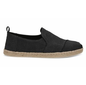 Toms Black Washed Canvas Alpargata čierne 10011621