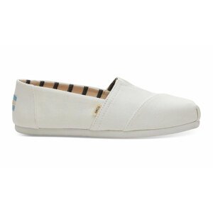 Toms White Canvas Women's Classics červené 10013874