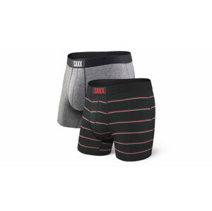 Saxx Vibe 2 Pack Boxer Brief Gray Shallow Stripe šedé SXPP2VGSS