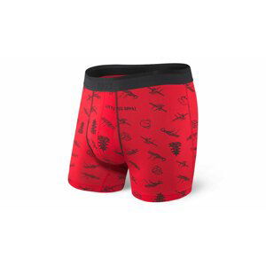 Saxx Platinum Boxer Brief - Red Chopsticks červené SXBB42FCHO