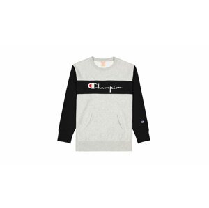 Champion Colour Block Kangaroo Pocket Reverse Weave Sweatshirt-XL šedé 214049-EM004-XL