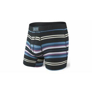 Saxx Vibe Boxer Brief Black Tartan Stripe modré SXBM35TSB