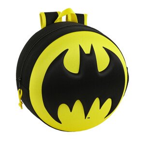 Safta Batman predškolský batôžtek okrúhly 3D  - žlto čierny - 31 cm