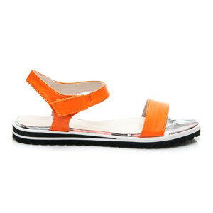 Luxusné dámske sandále - oranžové