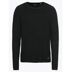 Only & Sons Sveter 'onsDAN 7 STRUCTURE CREW NECK NOOS'  čierna