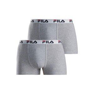 FILA Boxerky  sivá melírovaná / červená / čierna / biela