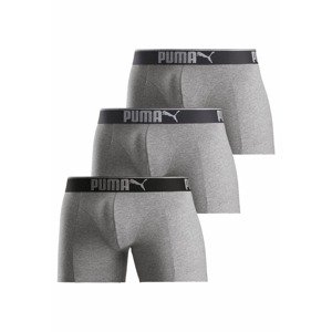 PUMA Boxerky  sivá melírovaná / čierna