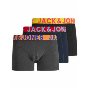 JACK & JONES Boxerky 'Sense'  tmavomodrá / antracitová / oranžová / čierna