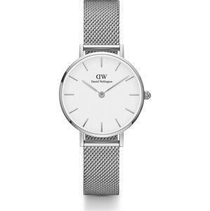 Daniel Wellington Analógové hodinky 'Petite 28 Sterling DW00100220'  strieborná / biela