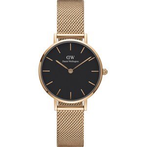 Daniel Wellington Analógové hodinky 'Classic Petite 28 Melrose DW00100217'  ružové zlato / čierna