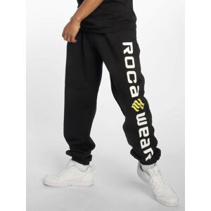 ROCAWEAR Nohavice  žltá / čierna / biela