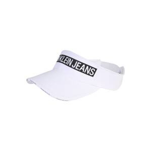 Calvin Klein Čiapka 'J LOGO TAPE VISOR W'  biela