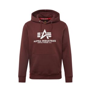 ALPHA INDUSTRIES Mikina  burgundská / biela