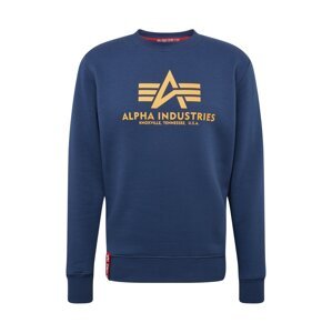 ALPHA INDUSTRIES Mikina  námornícka modrá / zlatá