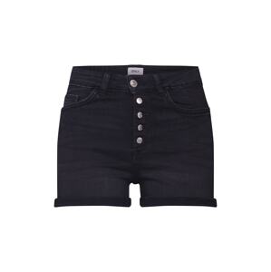 ONLY Džínsy 'ONLHUSH HW BUTTON SHORTS BOX'  čierny denim