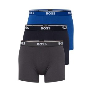 BOSS Boxerky 'Power'  indigo / tmavomodrá / tmavosivá / biela