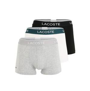 LACOSTE Boxerky  sivá melírovaná / petrolejová / čierna / biela