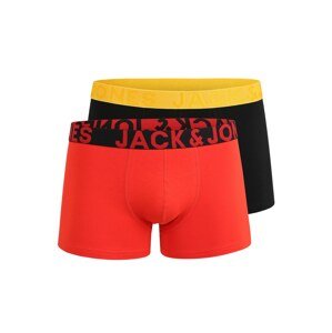 JACK & JONES Boxerky 'JACELVIS TRUNKS 2 PACK'  žltá / červená / čierna