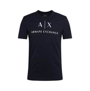 ARMANI EXCHANGE Tričko '8NZTCJ'  námornícka modrá / biela