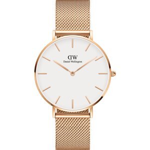 Daniel Wellington Analógové hodinky 'Petite Melrose RG White'  ružové zlato