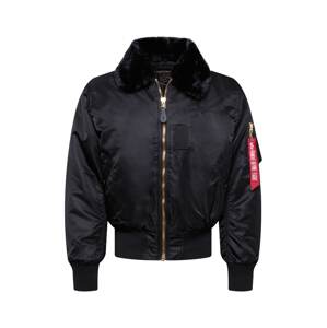 ALPHA INDUSTRIES Prechodná bunda 'B15'  červená / čierna / biela