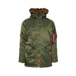 ALPHA INDUSTRIES Zimná parka 'N3B VF 59'  olivová / oranžová