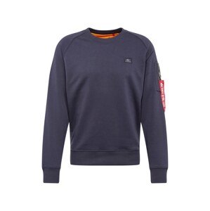 ALPHA INDUSTRIES Mikina 'X-Fit'  námornícka modrá / červená / čierna / biela