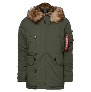 ALPHA INDUSTRIES Zimná parka 'Explorer'  hnedá / olivová / červená / biela