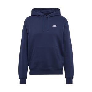 Nike Sportswear Športová mikina 'Club Fleece'  tmavomodrá / biela