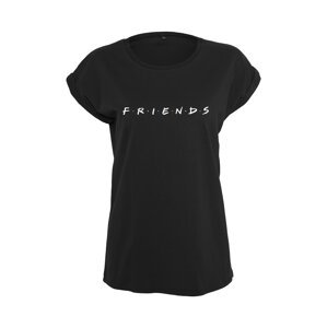 Merchcode Tričko 'Friends'  čierna / biela