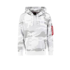 ALPHA INDUSTRIES Sveter  sivá / červená / čierna / biela