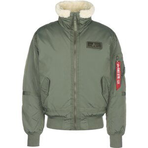 ALPHA INDUSTRIES Prechodná bunda  kaki / červená / biela / vaječná škrupina