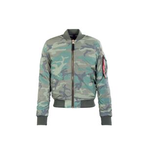 ALPHA INDUSTRIES Prechodná bunda 'MA-1 VF 59 Reflective Camo 65'  zelená