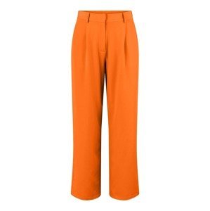 PIECES Plisované nohavice  oranžová