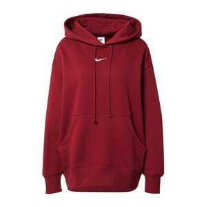 Nike Sportswear Mikina 'Phoenix'  karmínovo červená / biela