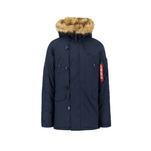 ALPHA INDUSTRIES Zimná parka 'Exporer'  tmavomodrá / červená / biela