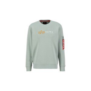 ALPHA INDUSTRIES Mikina  zelená / červená / šedobiela