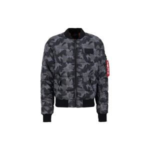 ALPHA INDUSTRIES Prechodná bunda 'Camo'  sivá / antracitová / čadičová