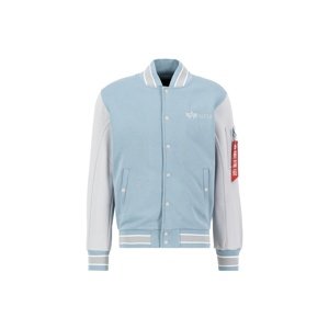 ALPHA INDUSTRIES Tepláková bunda  svetlomodrá / sivá / červená