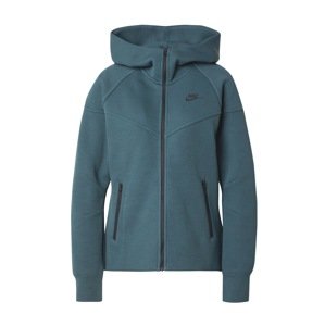 Nike Sportswear Tepláková bunda 'TECH FLEECE'  tmavozelená / čierna