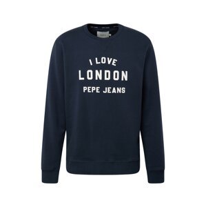 Pepe Jeans Mikina  námornícka modrá / biela