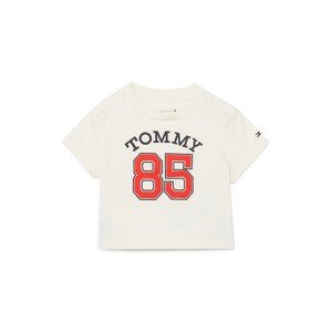 TOMMY HILFIGER Tričko '1985 VARSITY'  krémová / červená / čierna / biela